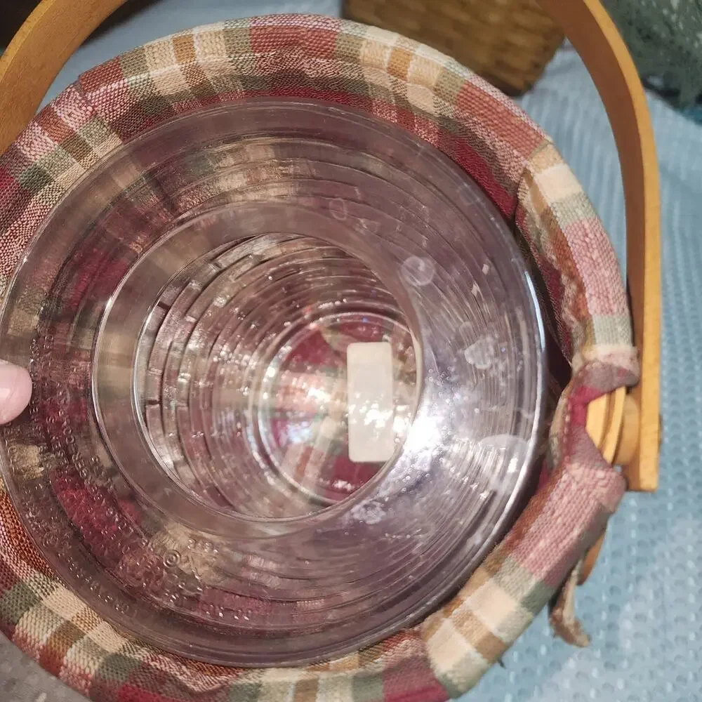 LONGABERGER EUC VINTAGE RETIRED EUC OCTOBER FIELDS BASKET LID LINER PROTECt  SET